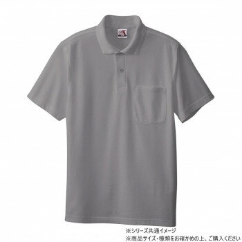 樂天商城 - 桑和 27 半袖ポロシャツ 防寒着 作業服 ワークウェア 秋冬 防風 胸ポケット ストレッチ 伸縮性 メンズ レディース対応 0534-00 Mサイズ モクグレー(26)