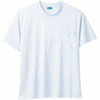 Rakuten - 桑和 50381 半袖Tシャツ 胸ポケット付き SOWA 作業服 ワークウェア 吸汗 速乾 ストレッチ 消臭 通気 ハニカムメッシュ Lサイズ ホワイト(0)
