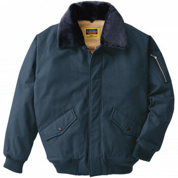 Rakuten - 桑和 3500 フライトブルゾン ProtectWinter 防寒着 作業服 秋冬 防風 ワークウェア ブルゾン 保温 耐久性 綿100% 裏ボア 3Lサイズ ネイビー(1)
