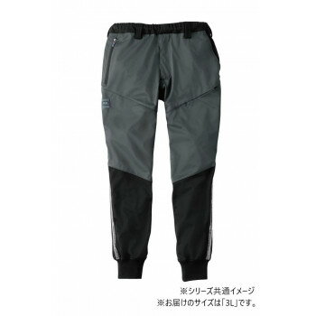 Rakuten - 桑和 7474-07 防風 ストレッチ ジョガーパンツ 防寒 作業服 ワークウェア 秋冬 防寒着 高視認性 反射 プリント 動きやすい 3Lサイズ チャコールグレー(23) G.G.