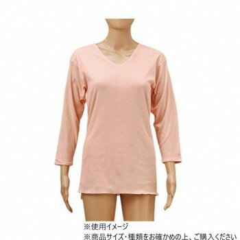 樂天商城 - 防寒着 作業服 神戸生絲 PC741 婦人7分袖スリーマー 秋冬 防風 ワークウェア 綿100% 肌着 L ピーチ