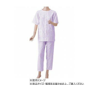 綿ガーゼ100%の半袖タイプです。丸型マジックテープで着脱が簡単になっております。ズボンにはウエスト調整ゴムがついて便利です。前開きタイプのパジャマ・肌着の着せ替え方※お部屋の温度を22?25度くらいにして、寒いときは着せ替えをする方の手も温めておいて下さい。※横向きに寝てもらい(肌着やパジャマ)の上側を脱がせます。脱がせた半分は身体の下にいれ、上側に新しい(肌着やパジャマ)を着せます。※次に仰向けに寝てもらい身体の下側から汚れた(肌着やパジャマ)を引き出して脱がせます。※新しい(肌着やパジャマ)のもう半分を下側から引き出して袖を通して前を閉じます。※このとき背中がしわにならないよう腰を持ち上げてよく引っ張って下さい。サイズS個装サイズ：36.1×26.9×3.4cm重量個装重量：363g素材・材質綿100%生産国中国fk094igrjs