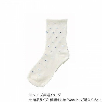 神戸生絲 婦人 ソックス 3336 ゴムなし 柄 すべり止め 秋冬 レディース 防寒 ワークウェア ドット 滑り止め 日本製 22-24cm オフホワイト