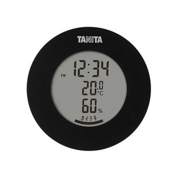 タニタ デジタル温湿度計 TT-585 デジタル温湿度計 温湿度計 秋冬 室内 防風 ワークウェア 作業環境 温湿度管理 置き式 マグネット付き 過去データ表示 タニタ(TANITA) BK