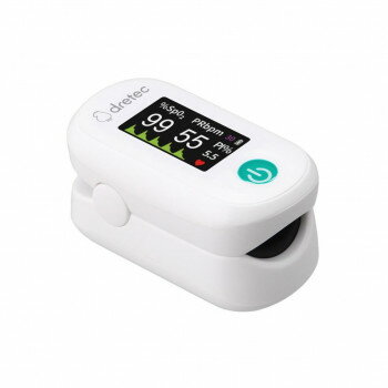 日本製 ドリテック dretec パルスオキシメータ OX-104 指先式 血中酸素濃度計 脈拍計 メモリー機能 大型表示 ワークウェア 防風 秋冬 健康管理 在宅介護