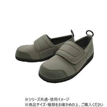 ストレッチ性のあるゴムスポンジで、やさしい履き心地になっております。大きく開く履き口で脱ぎ履きが楽です。面ファスナーで容易に着脱できます。かかとには着用をサポートする指リングが付いております。サイズ27.0～27.5cm個装サイズ：30.0×20.0×12.0cm重量個装重量：660g素材・材質ポリエステル・ゴムスポンジ底材:合成底仕様足囲(ワイズ):3E生産国中国fk094igrjs