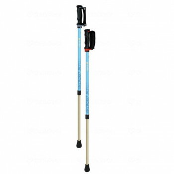 Rakuten - シナノ あんしん2本杖 SG取得 アルミ製 スタンダードタイプ 歩行補助杖 114-80cm 約215g ブルー 650190 350230