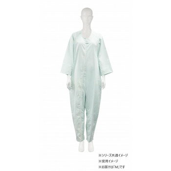 Rakuten - フドーねまきB スリーシーズン 介護用つなぎねまき アイデアホック 隠しホック 折り伏せ縫い ブルー M 106813