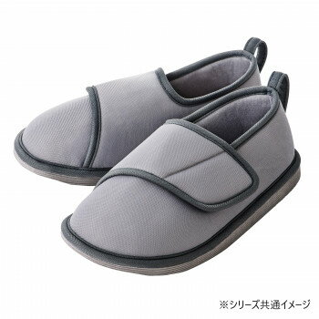 Rakuten - 竹虎 転倒予防シューズ つま先つき 室内用 滑り止め 面ファスナー 洗濯機可 M グレー.091393