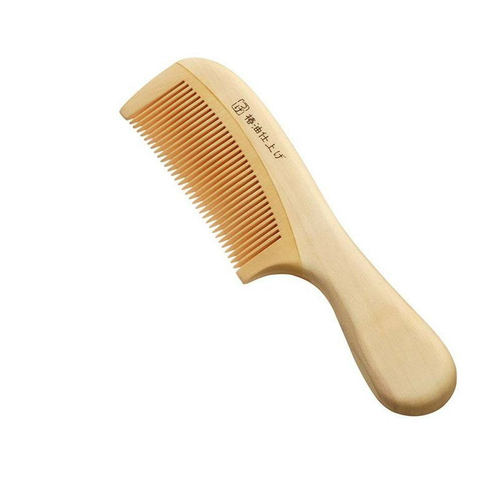 乐天商城 - TB-601 日本製 つげの手付きくし 椿油染込 パサつき抑える ヘアブラシ 携帯袋付き