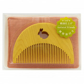 Rakuten - Natural Friends 日本製 つげのくし うさぎ 椿油浸透 静電気防止 CA-1600P