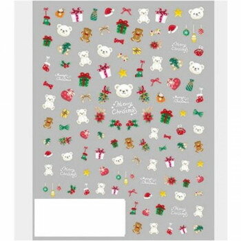 とってもキュートな白くまちゃんのクリスマスです。プレゼントやオーナメントで、くまちゃんと一緒に指先の飾りつけが楽しめます。手描きアートで暖かくほっこりかわいいX'masネイルに仕上がります。くまちゃん好きにはおすすめです。サイズシート:88×120mm個装サイズ：9×15×1cm重量個装重量：6g生産国日本fk094igrjs