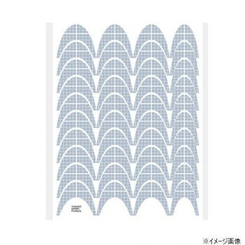 フレンチネイルが簡単に作れるガイドシールが、更にディープになってリニューアル。ロングネイルにも使えます。フレンチやハーフムーンをジェルやミラー、エアーブラシで簡単に作れます。こだわりのマス目がガイドになって貼りやすく、シールの幅、耐久性、厚みにこだわったので繰り返し使えます。苦手だったフレンチもこれがあると簡単です。【特徴】超薄型シート、しなやかな伸縮性【使い方】1.フレンチガイドシールを貼るためにノンワイプトップジェルを塗布します。2.太いラインのガイドに合わせて爪の中心にふわりとセットします。3.シール全面を押さえずスマイルライン側を軽くおさえます。4.カラージェルを塗ります。(あまり分厚く塗りすぎないのがポイントです。5.シールが伸びないようにゆっくり剥がし、効果します。6.ノンワイプトップジェルで仕上げます。サイズシートサイズ:88×120mm個装サイズ：9×15×1cm重量個装重量：6g素材・材質PE生産国日本fk094igrjs