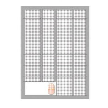 TSUMEKIRA(ツメキラ) 日本製 ネイルシール ギンガムチェック NN-GGC-001 白