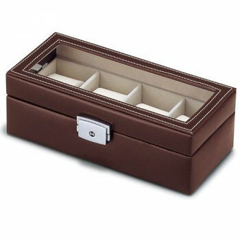 Rakuten - プルーフウォッチケース 本革調PVC 高級感 腕時計ケース 男女兼用 軽量170g 10×9.5×7cm D 7785