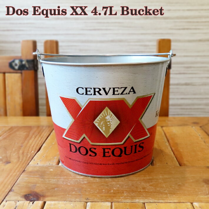ドスエキス XX 4.7L バケツ　ビール デザイン メキシコ 金属 ケース 入れ物 ドリンククーラー ラガー ..