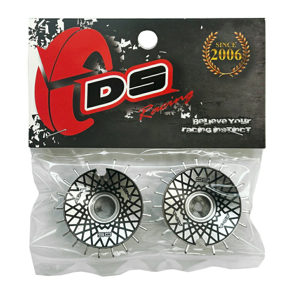 SBOXXのAERO DRIFT：Sloped Silver / Black Mesh　エアロドリフト スロープ シルバー ブラックメッシュ 2個入り AERO DISK エアロディスク ラジコン ホイールカバー ラジドリ ドリラジ DS Racing｜アングル2