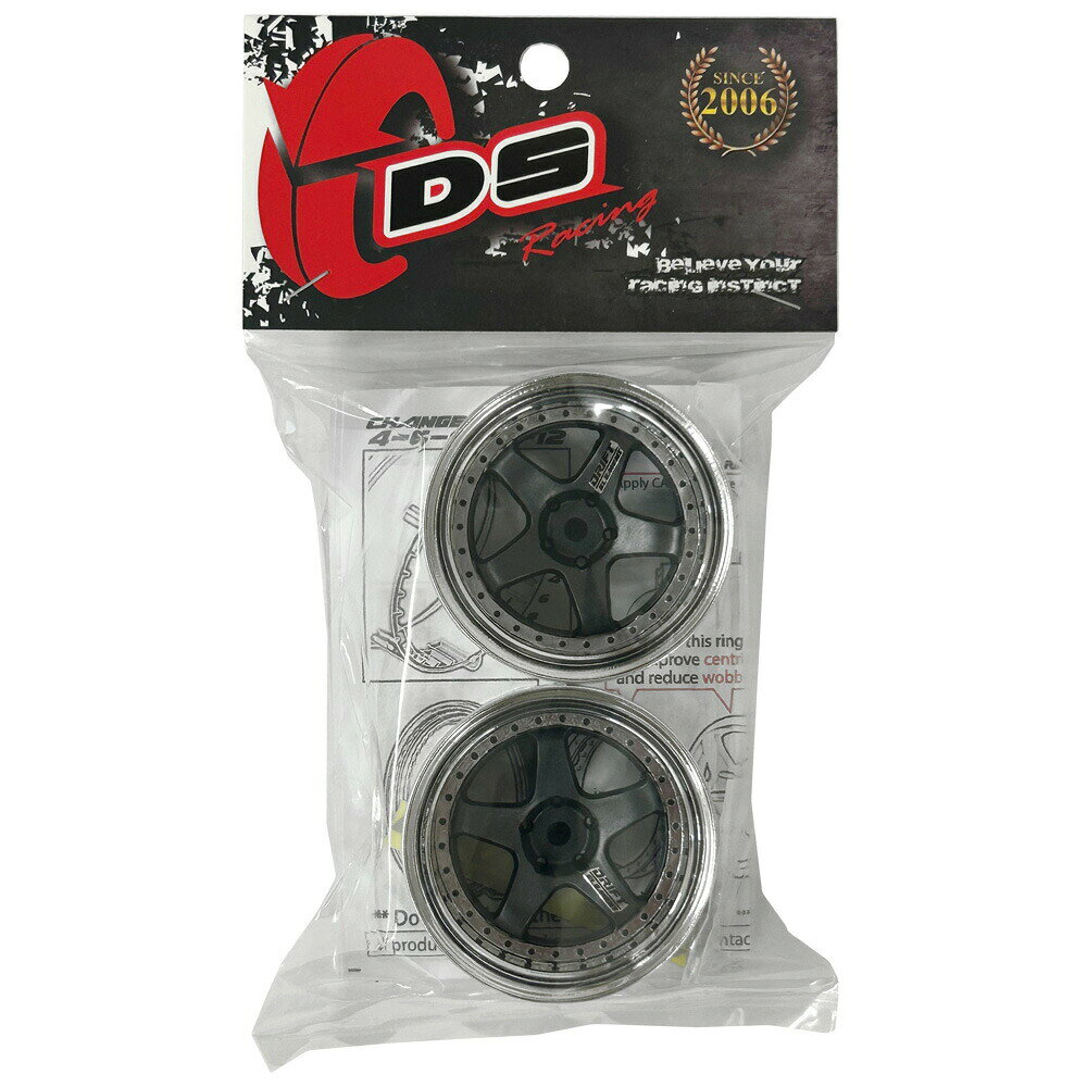 DRIFT ELEMENT SERIES RIM：Gunmetal 5Spokes Chrome Lip Black Rivets　 ドリフト...