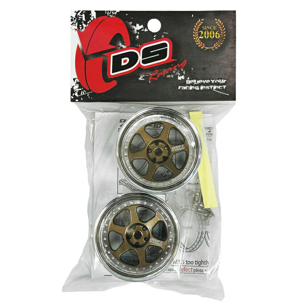 DRIFT ELEMENT SERIES RIM：Bronze 6Spokes Chrome Lip Chrome Rivets　 ドリフト ...