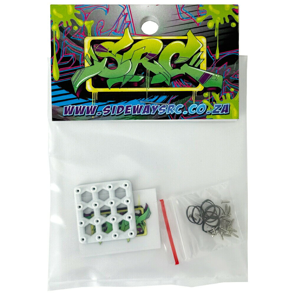 SBOXXのBumper Retainer Kit バンパーリテイナーキット ホワイト 1/10スケール ラジコンパーツ SRC Sideways RC【メール便OK】｜アングル2