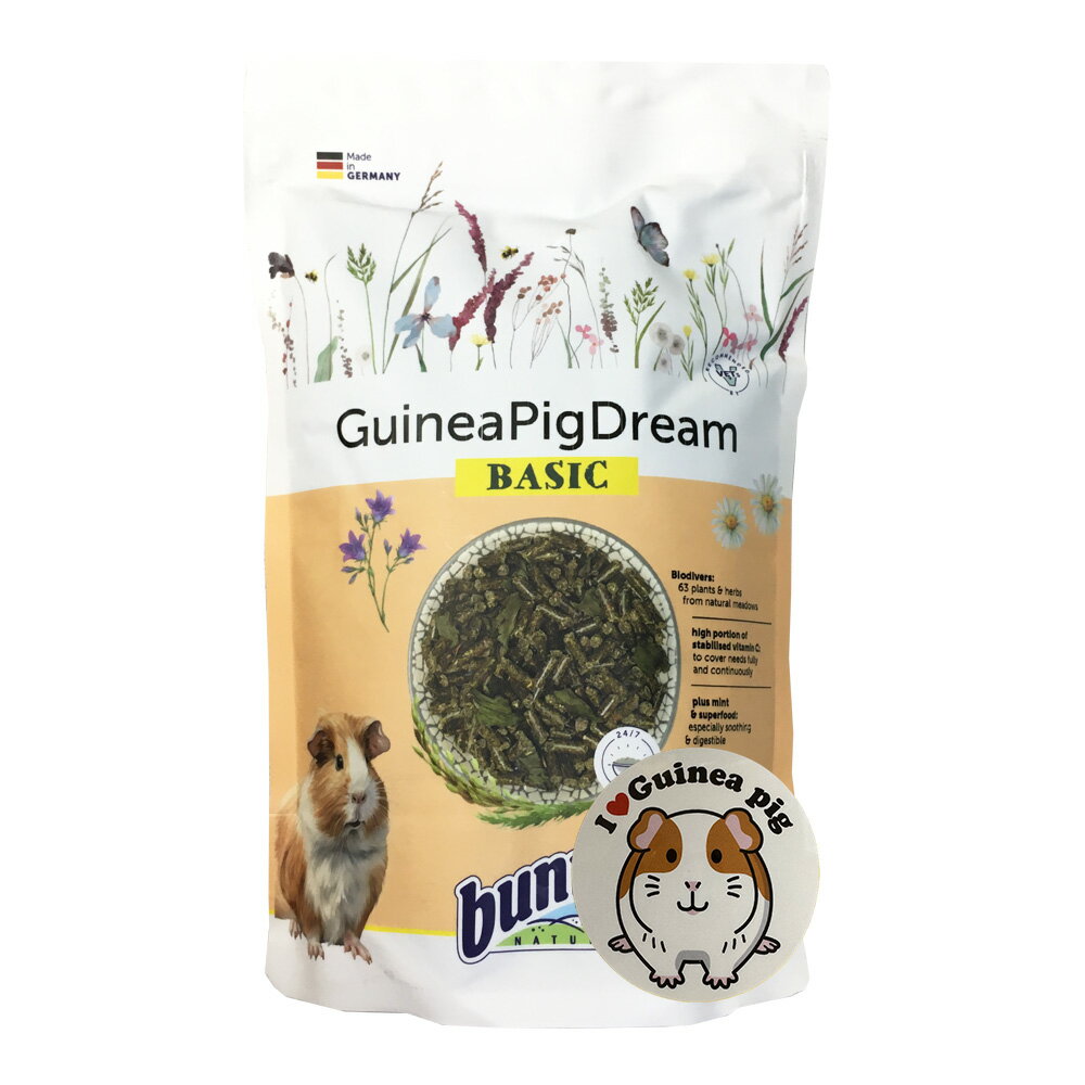 【ステッカーセット】『 モルモットドリーム ベーシック 600g ＋モルモットステッカーセット 』計2点 bunny NATURE Guinea Pig Dream BASIC 正規輸入品 モルモットフード