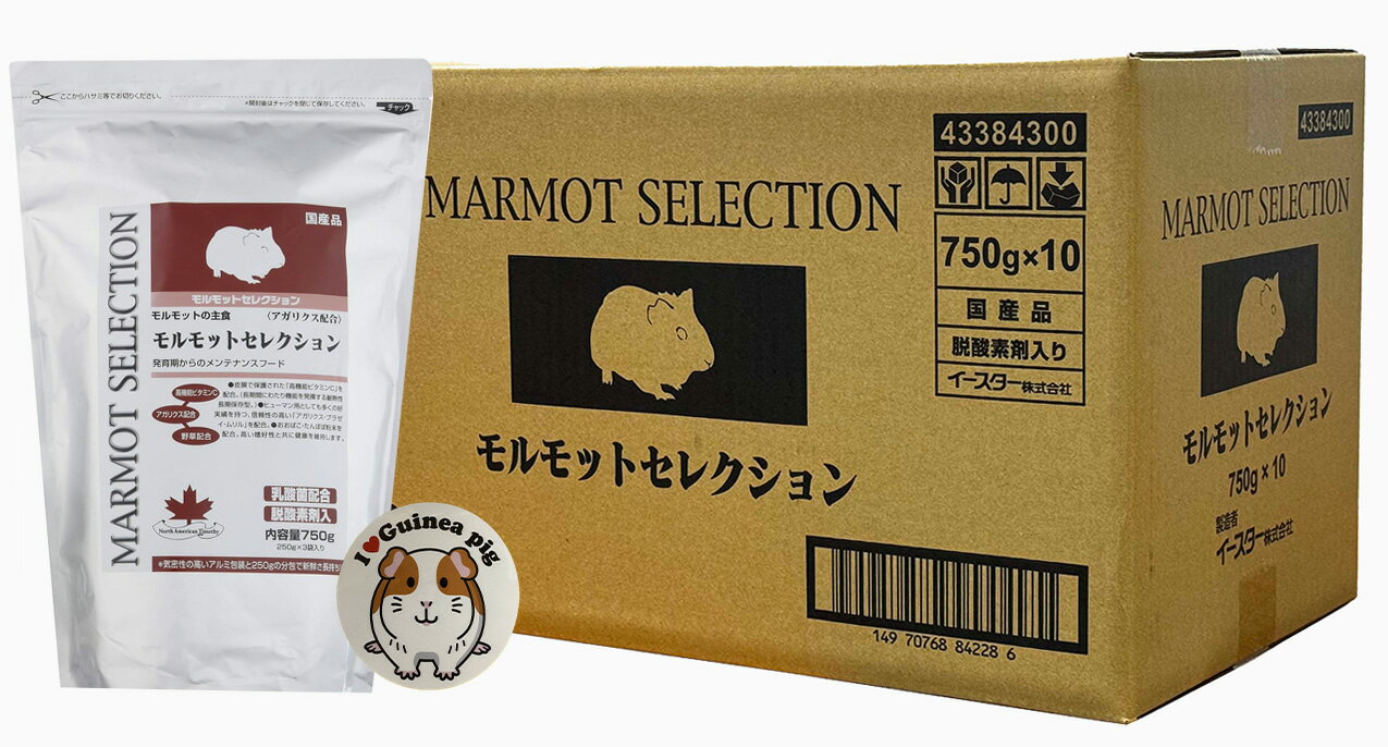 お得なケースセット！【10点+ステッカーセット】『モルモットセレクション×10点+モルモットステッカーセット』計11点1袋750gイースター株式会社