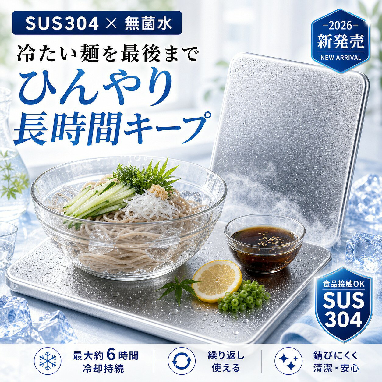 【冷蔵品を持ち帰りやすく】買い物 持ち運び クーラーボックス 停電時 弁当箱 ステンレス保冷剤 キャンプ 保冷材 車中 急速冷却 暑さ対策 冷凍庫 予備用 お弁当 レジャー ピクニック 冷蔵 飲み物 氷代わり 強力保冷 釣り 冷却パック 海水浴 保冷剤