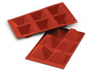 シリコン焼き型【ピラミッド:6ヶ取】【出来上がり寸法:71x71x40mm】本体サイズ:300x175mm シリコン型 オーブン対応 食器洗浄機対応 電子レンジ...