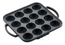 たこやき器【16穴 205x255mm】南部鉄 IH・ガス火対応 重量2.2kg 鉄イモノ たこ焼き機 家庭用 タコ焼き 手軽 アウトドア 手づくり 使いやすい...