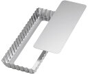 タルト型/長方形【サイズ:24.5x10cm】【底が取れるタイプ】スチール製 No907 おしゃれ タルト キッシュ 家庭用 業務用 四角タルト型 縁がなみなみ...