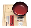 手打ちそばセット/大【麺台:750x750mm こね鉢:直径480mm めん棒:Φ30x750mm 麺切包丁:270mm そば打ちDVD付】A-1260 麺うち...