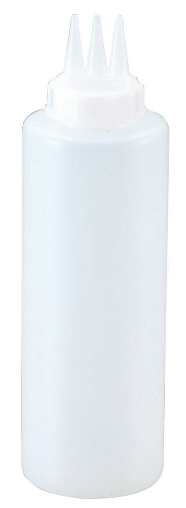 3ツ穴ディスペンサー【容量400ml】定番　詰め替え容器　おすすめ　使いやすい　衛生的　丈夫　安定　持ちやすい　ケチャップ　マヨネーズ　ソース　ファーストフード　汚れない　こぼれない　お好み焼き　三本線　3本ライン