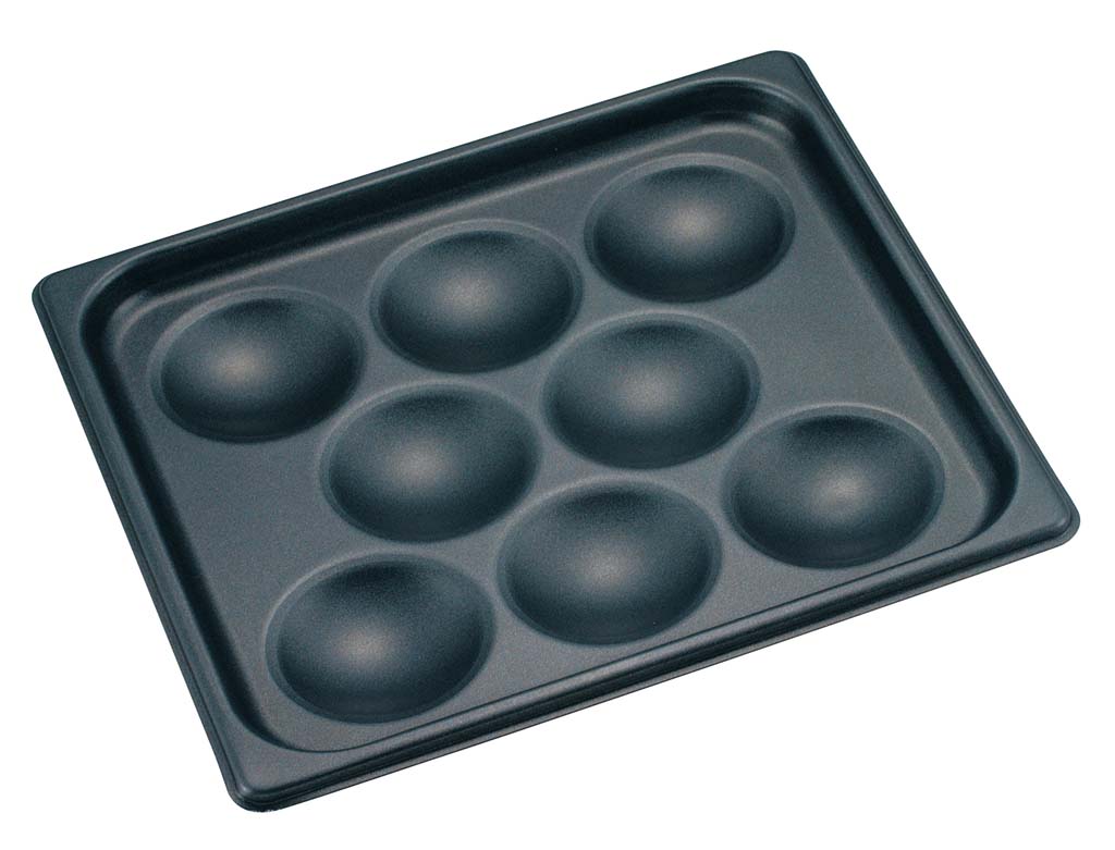 目玉焼きトレー　2/3サイズ【354x325x35mm　Φ90mmx8個】エッグパン56235　目玉焼専用ホテルパン　ヴォ..