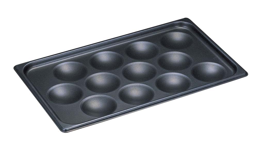 目玉焼きトレー　1/1サイズ【530x325x30mm　Φ90mmx12個】エッグパン42100A　目玉焼専用ホテルパン　ヴ..