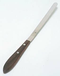 シフォンナイフ　木柄　Sサイズ：全長250mm　刃渡り145mm　シフォンケーキ型抜きに便利　型からきれいに簡単取り出し　シフォンケーキ用ナイフ 1