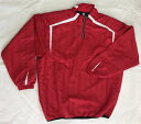在庫処分価格 4,500円で! デサント DESCENTE 野球 長袖プルオーバーコート ハーフZIPジャンパー STD424 RED サイズL