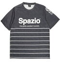 ラスト2点 即納可能です! スパッツィオ 【SPAZIO】 ジュニア ボーダー プラクティスシャツ GE0473 182モクブラック