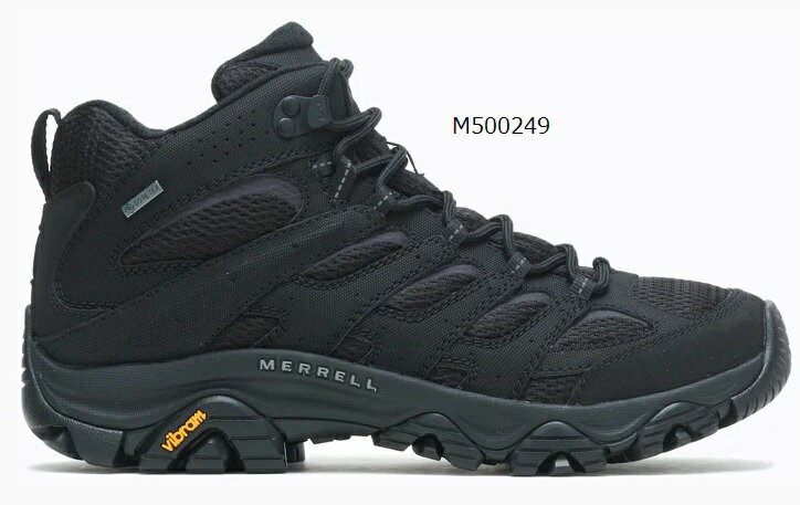 2023　☆メレル　MERRELL☆　メンズ　MOAB 3 SYNTHETIC MID GORE-TEX　モアブ 3 シンセティック ミッド　ゴアテックス　ハイキングシューズ　M500249 TRIPLE BLK