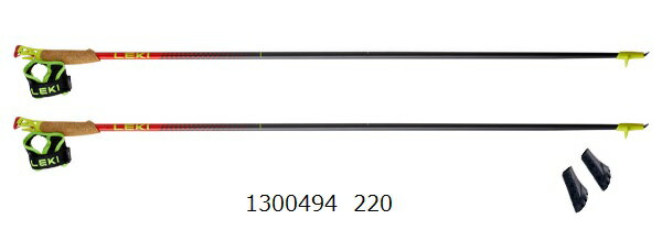 キャラバン【LEKI】レキ ヴァーティカル K トレイルランニングポール ワンピースタイプのモデル 1300494 220レッド