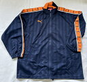 1点限りのお買い得です L-Oサイズ! プーマ 【PUMA】 メンズ トレーニングジャケット バックプリント入り P11216 75ネイビー×オレンジ