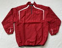 1点限りのお買い得です Lサイズ! デサント 【DESCENTE】 野球 プルオーバーコート ハーフジップジャケット STD424 REDレッド