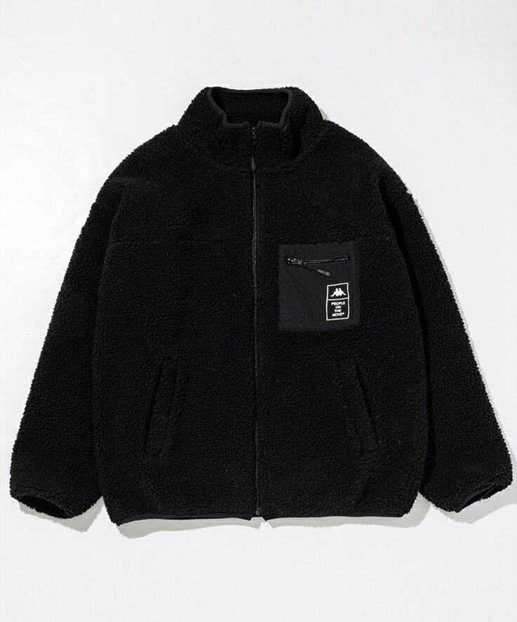 ●素材：　ポリエステル100％ ●カラー ・(SN190)BLACK/BLACK ◆メーカー希望小売価格：　￥6,300（税別） ★ふっくらとした肉厚な羊の毛を思わせるシープボアブルゾン。 ●カールした毛が空気を抱え込むことで高い保温性と防寒性を発揮。 ●大き目のシルエットが特徴のアイテム。 ※写真は光の関係で実際の色とは異なることもあります。 　あらかじめご了承ください。 PL