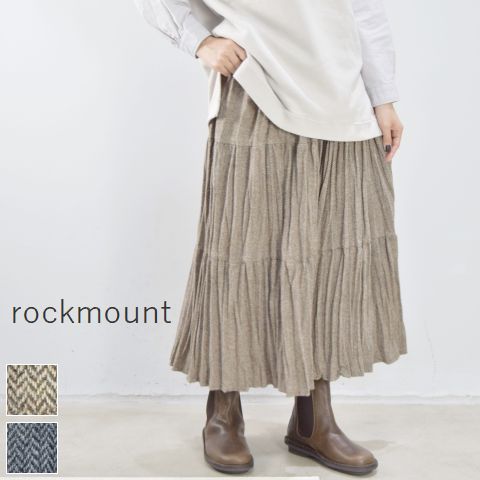 rockmount（ロックマウント)ウール クリンクル ロングスカート 2colorsp-9948-br-cc