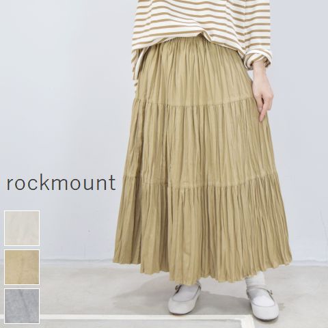 rockmount（ロックマウント)コットン クリンクル ロングスカート 3colorsp9948-iv-be-gy