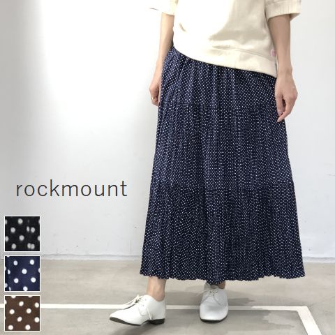 rockmount（ロックマウント)コットン クリンクル ロングスカート 3colorSP9999-dots