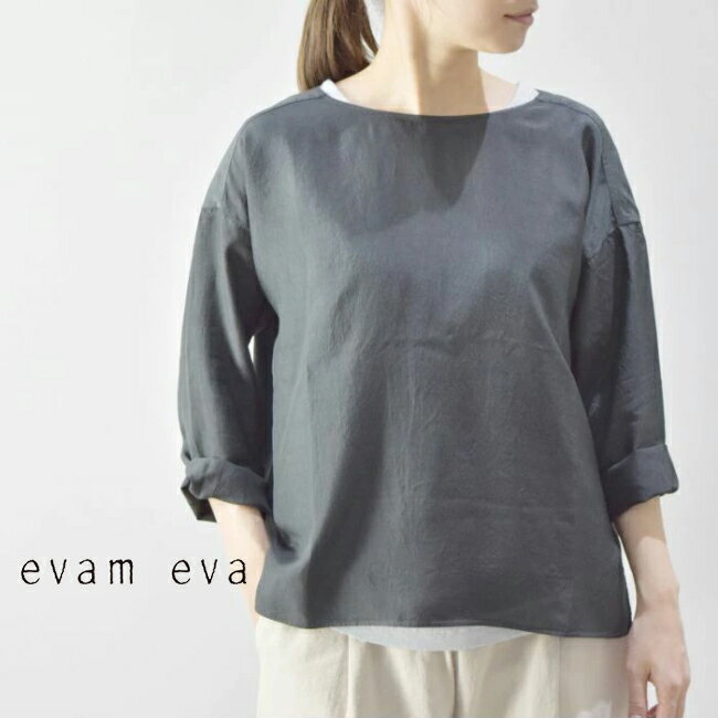 【11％OFFクーポン】Scamp　Ra:Coupon8月18日(Thu)18:00～8月23日(Tue)14:59 evam eva(エヴァムエヴァ)cupro silk pullover 2colormade in japane221t133【ec】