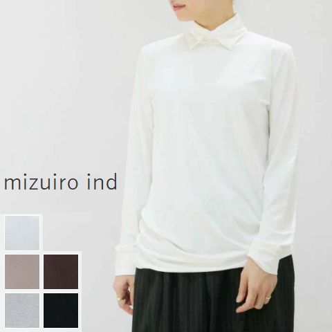 ֡ mizuiro ind 10OFFݥ5/21(Tue)13:59ޤǡ־ʡmizuiro ind (ߥ)shirt collar P/O 5colormade in japan3-21854814פ򸫤