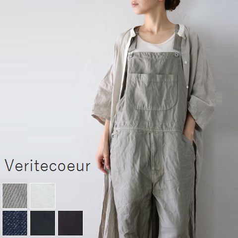 楽天SCAMP　CLOTHING【一部予約商品　6月下旬～7月末頃入荷予定】　Veritecoeur（ヴェリテクール）デニム オーバオールmade in japanst-041【 北海道も送料無料 】