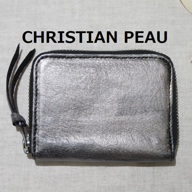 5/21(Tue)13:59まで　　CHRISTIAN PEAU(クリスチャン ポー)LEATHER WALLETB004-black-silver-s05130cp