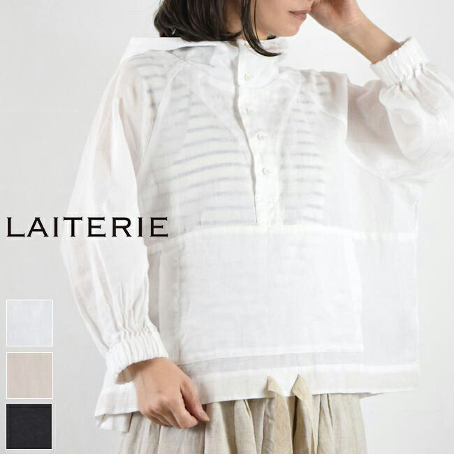 5/21(Tue)13:59まで　　LAITERIE(レイトリー)コットンリネン ハードボイル アノラック 3colormade in japanlb24105